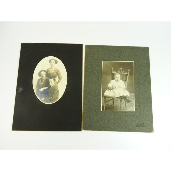 Antique Photos Lot Portraits Photographs Wedding Baby Horse Grandma Sibling 28pc - Picture 15 of 16